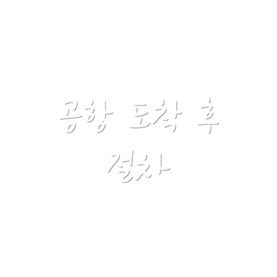 공항 도착 후 절차