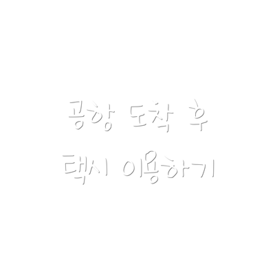 공항 도착 후 택시 이용하기