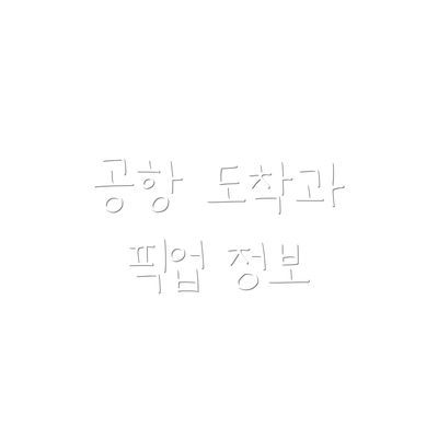 공항 도착과 픽업 정보