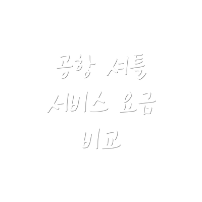 공항 셔틀 서비스 요금 비교