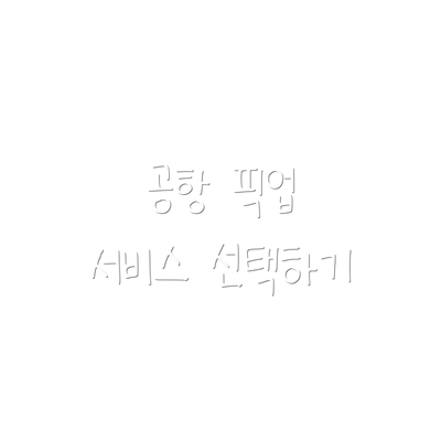 공항 픽업 서비스 선택하기