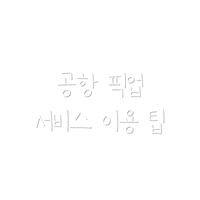 공항 픽업 서비스 이용 팁