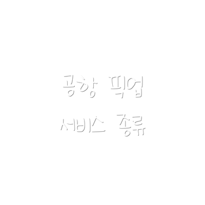 공항 픽업 서비스 종류
