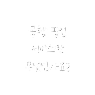 공항 픽업 서비스란 무엇인가요?