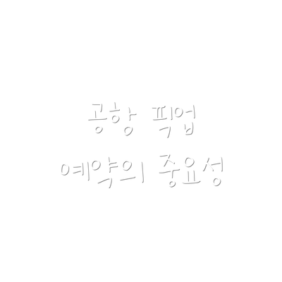 공항 픽업 예약의 중요성