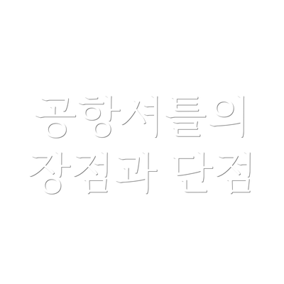 공항셔틀의 장점과 단점
