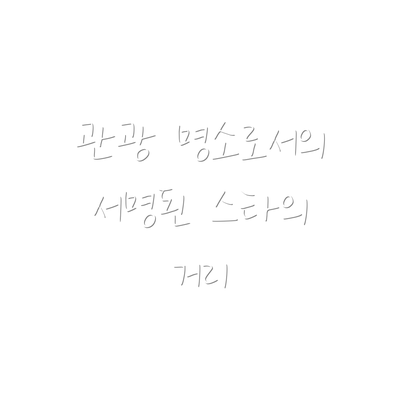 관광 명소로서의 서명된 스타의 거리