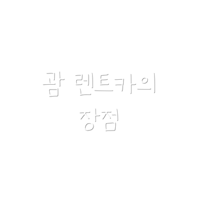 괌 렌트카의 장점