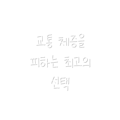 교통 체증을 피하는 최고의 선택