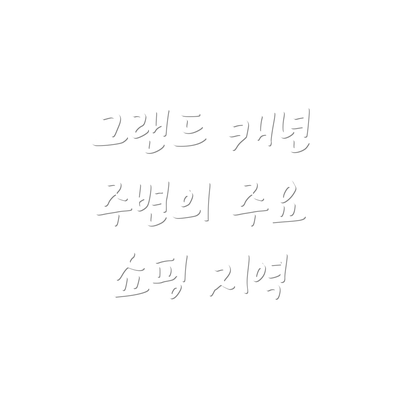 그랜드 캐년 주변의 주요 쇼핑 지역