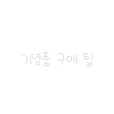 기념품 구매 팁