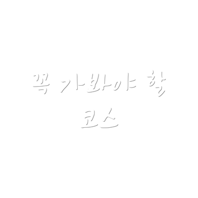꼭 가봐야 할 코스