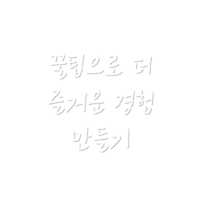 꿀팁으로 더 즐거운 경험 만들기