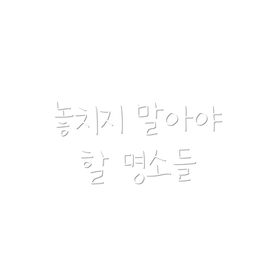 놓치지 말아야 할 명소들