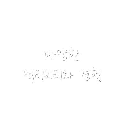 다양한 액티비티와 경험