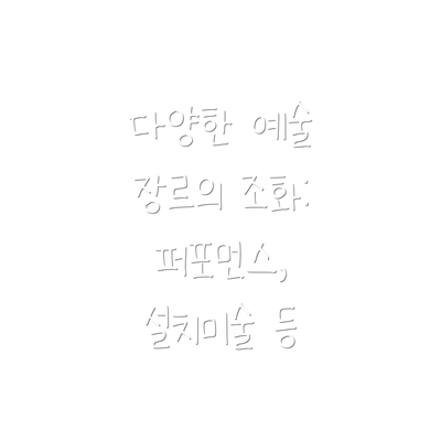 다양한 예술 장르의 조화: 퍼포먼스, 설치미술 등
