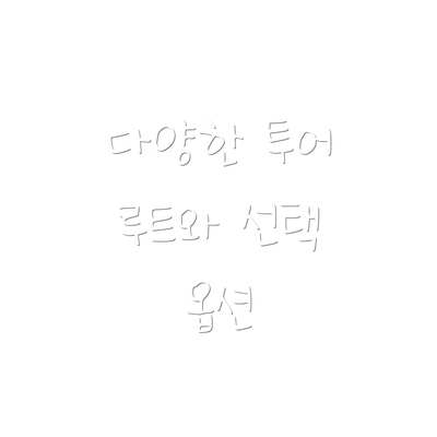 다양한 투어 루트와 선택 옵션