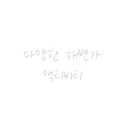 다양한 해변가 액티비티