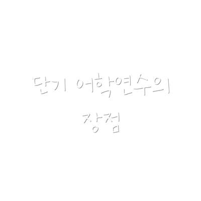 단기 어학연수의 장점
