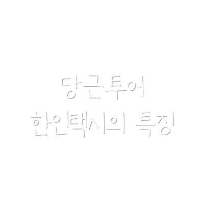 당근투어 한인택시의 특징