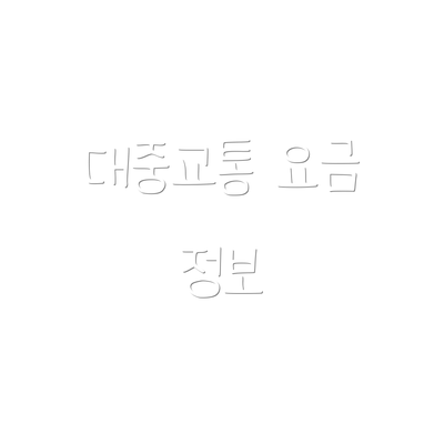 대중교통 요금 정보