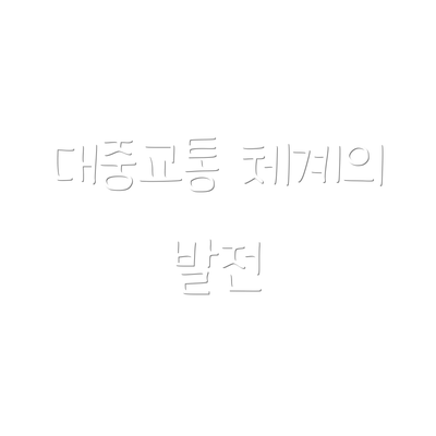 대중교통 체계의 발전
