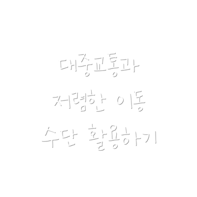 대중교통과 저렴한 이동 수단 활용하기