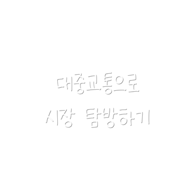 대중교통으로 시장 탐방하기