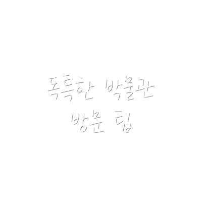 독특한 박물관 방문 팁