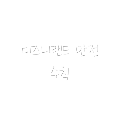 디즈니랜드 안전 수칙