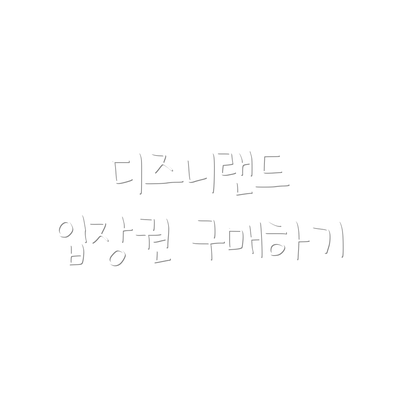 디즈니랜드 입장권 구매하기