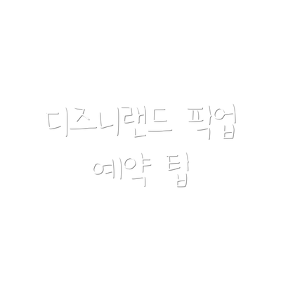디즈니랜드 픽업 예약 팁