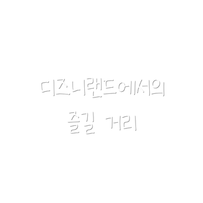 디즈니랜드에서의 즐길 거리