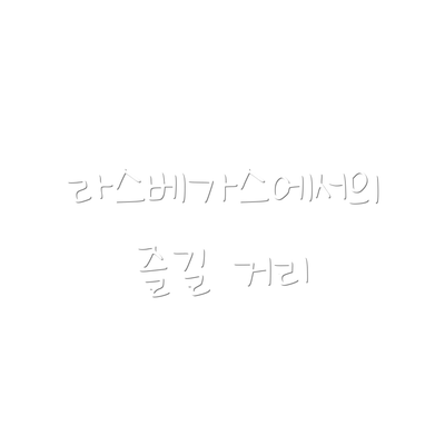 라스베가스에서의 즐길 거리