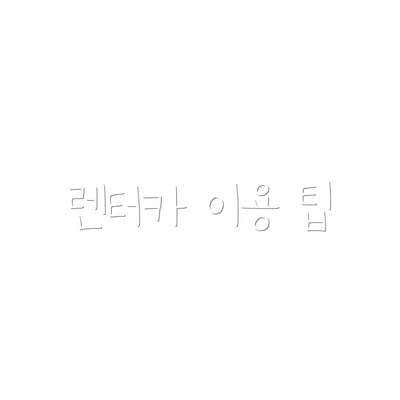렌터카 이용 팁