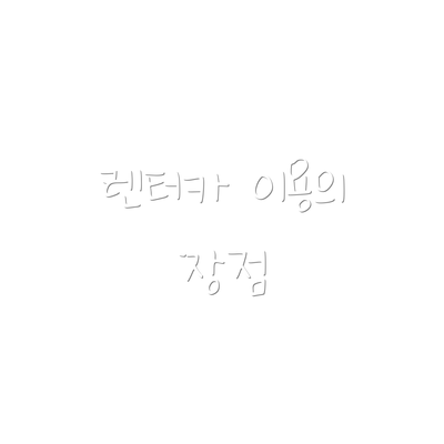 렌터카 이용의 장점