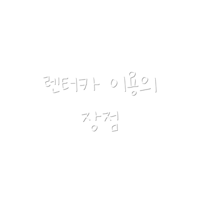 렌터카 이용의 장점
