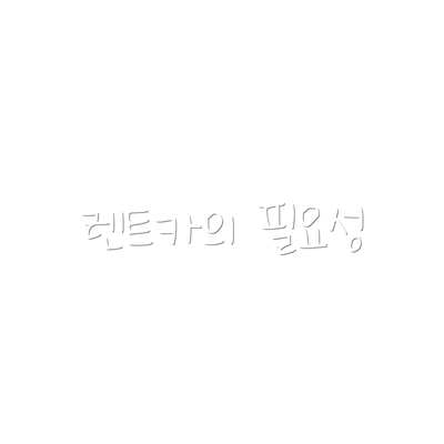 렌트카의 필요성