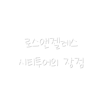 로스앤젤레스 시티투어의 장점