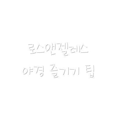 로스앤젤레스 야경 즐기기 팁