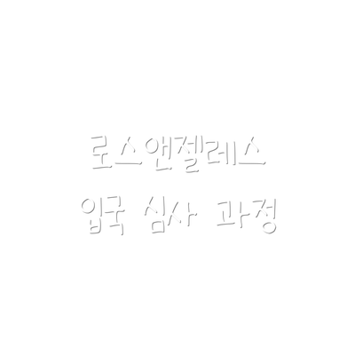 로스앤젤레스 입국 심사 과정