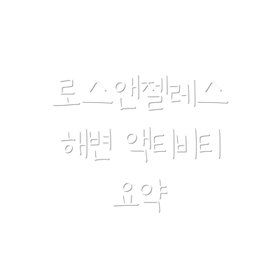 로스앤젤레스 해변 액티비티 요약