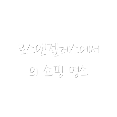 로스앤젤레스에서의 쇼핑 명소