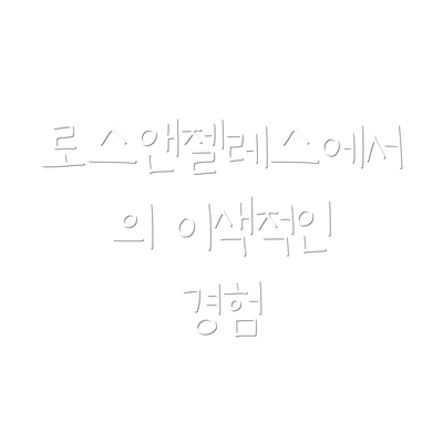 로스앤젤레스에서의 이색적인 경험