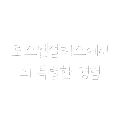 로스앤젤레스에서의 특별한 경험