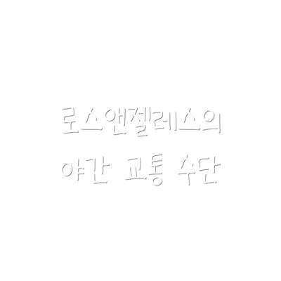 로스앤젤레스의 야간 교통 수단