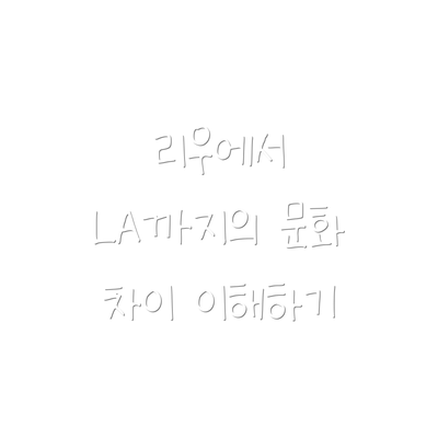 리우에서 LA까지의 문화 차이 이해하기