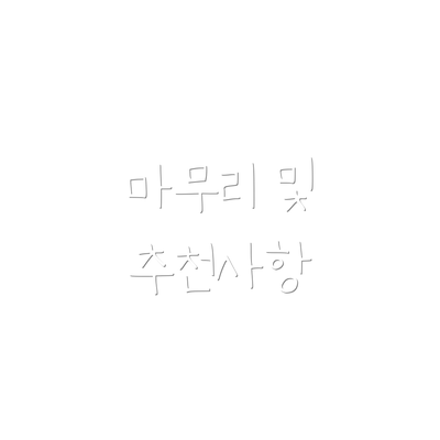 마무리 및 추천사항