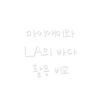 마이애미와 LA의 바다 활동 비교