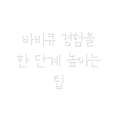 바비큐 경험을 한 단계 높이는 팁